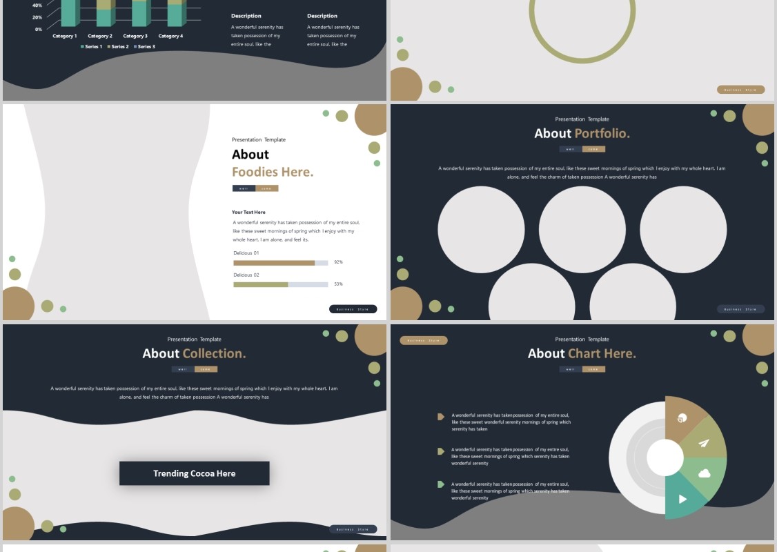 巧克力产品计划书美食餐饮PPT模板Chocolata Powerpoint Template