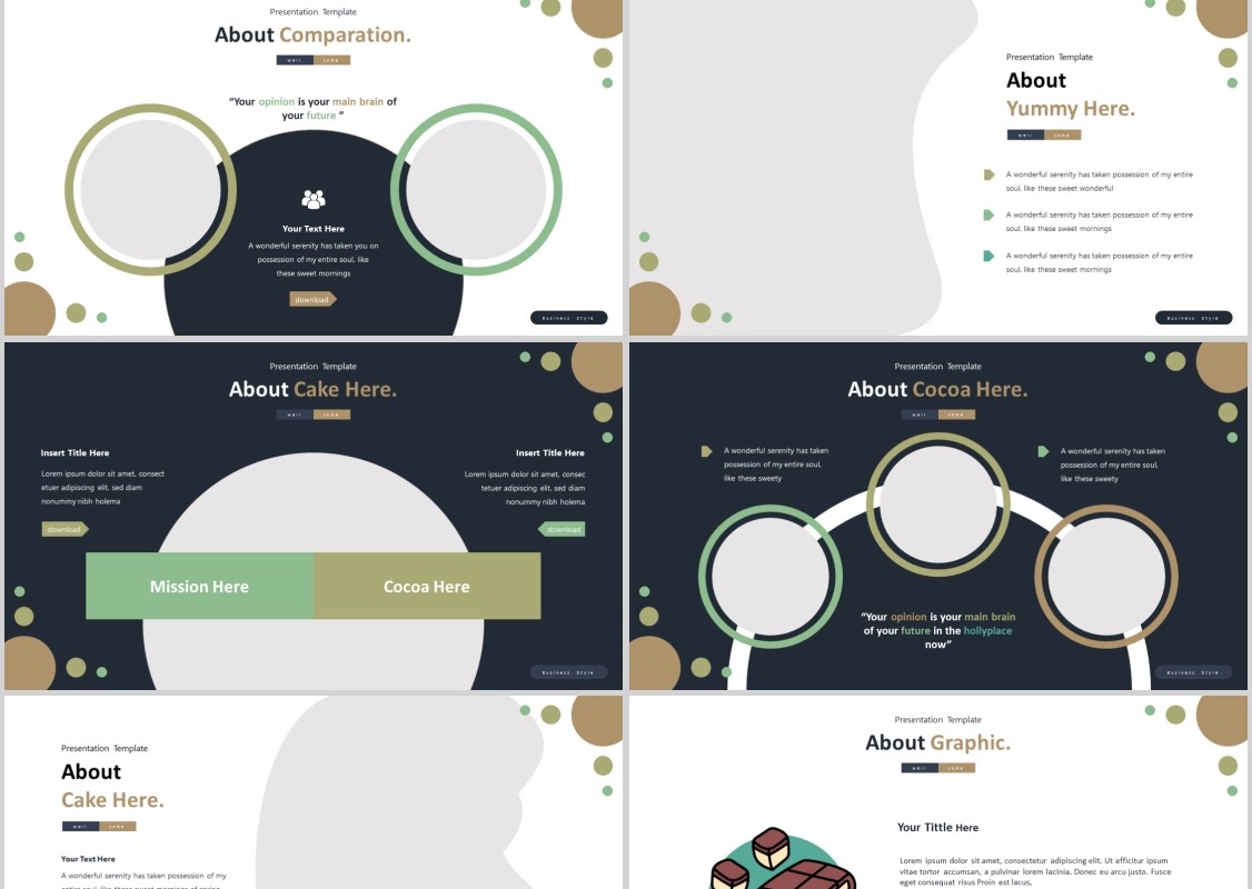 巧克力产品计划书美食餐饮PPT模板Chocolata Powerpoint Template