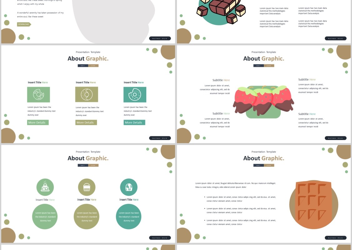 巧克力产品计划书美食餐饮PPT模板Chocolata Powerpoint Template