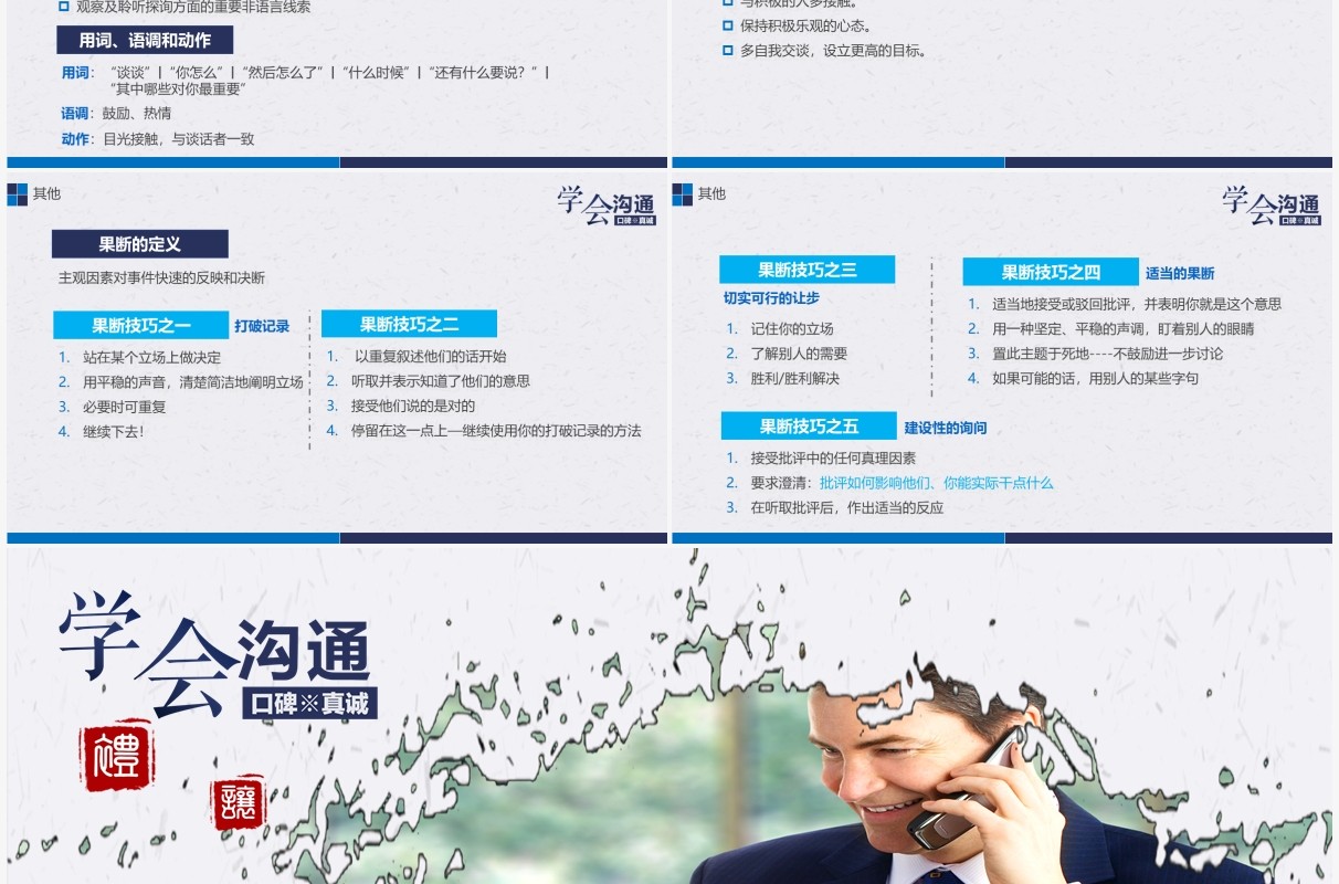 企业员工沟通能力表达力培训课件PPT模板