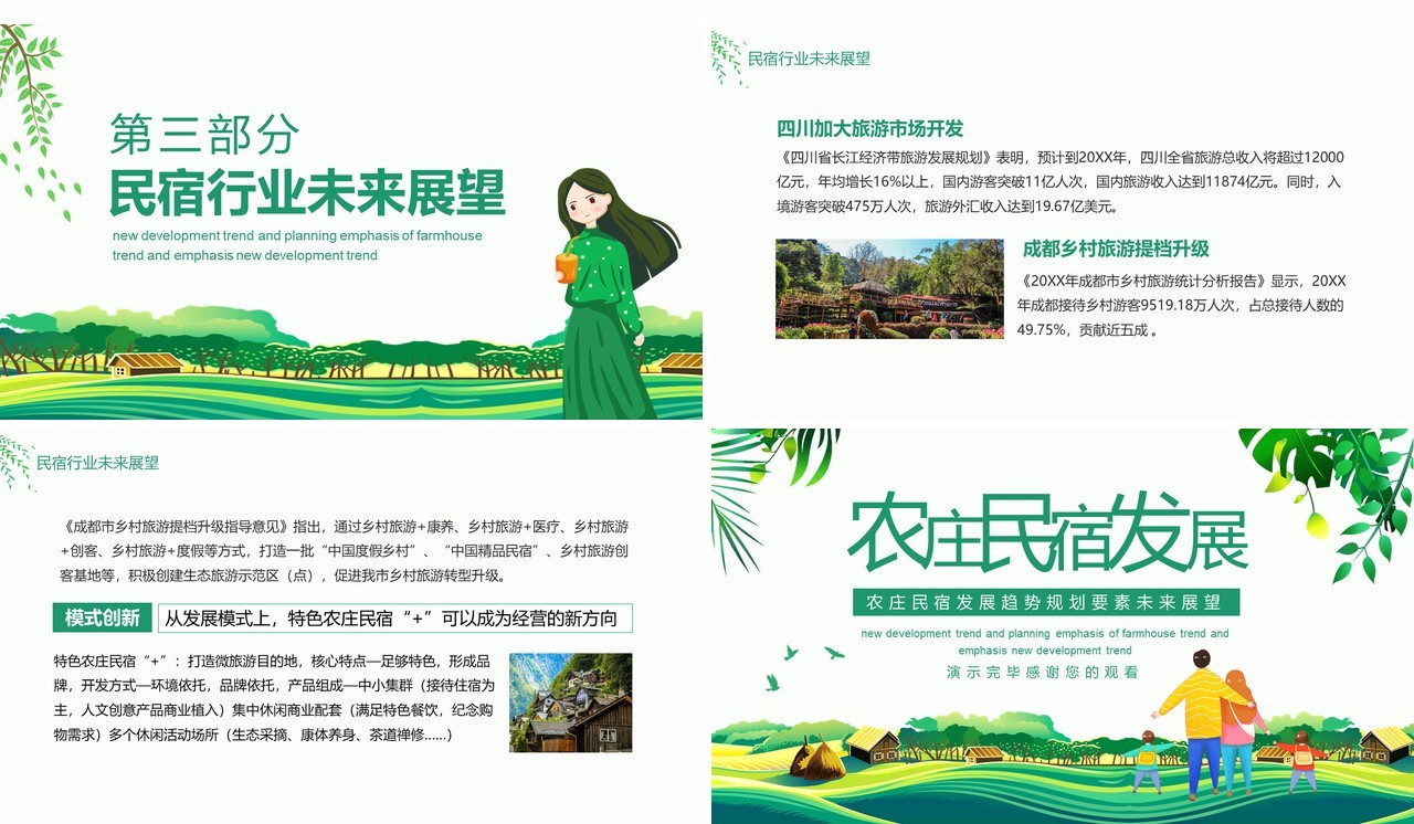 农庄民宿发展趋势规划要素未来发展动态PPT模板