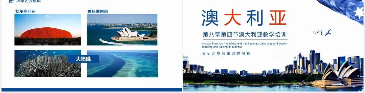 第八章第四节澳大利亚教学培训动态PPT模板