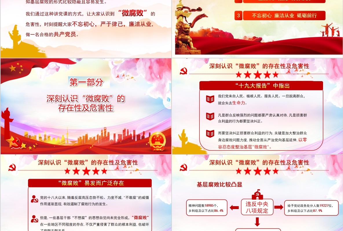 做一名合格共产党员坚守廉洁心党课PPT模板