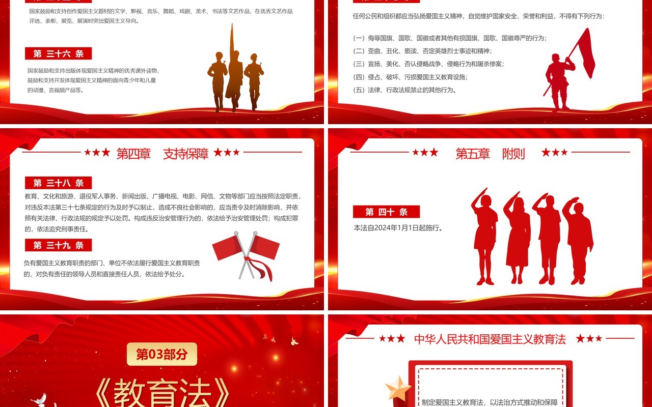 深入学习贯彻爱国主义教育法PPT模板