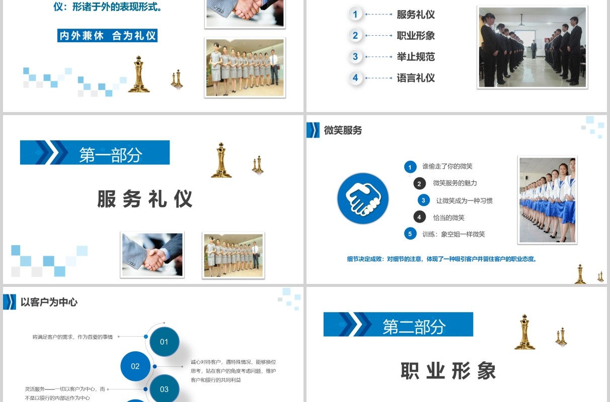 商务银行礼仪培训课件PPT模板