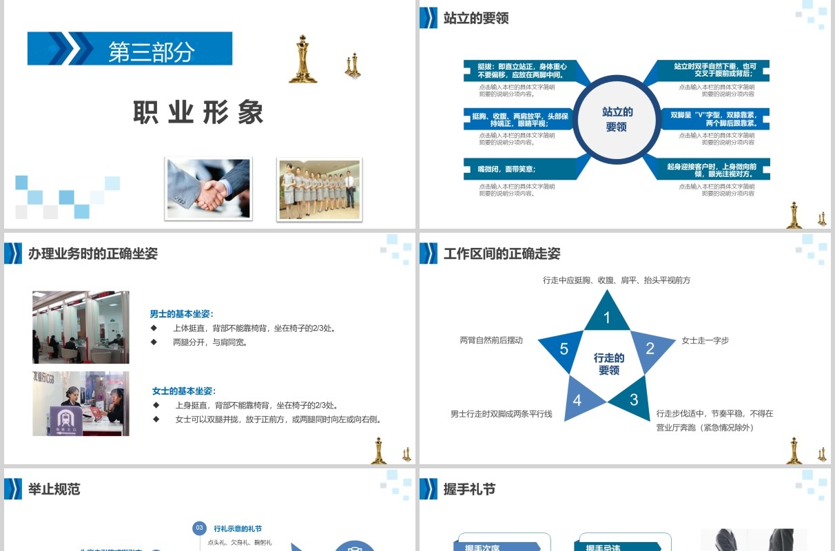 商务银行礼仪培训课件PPT模板