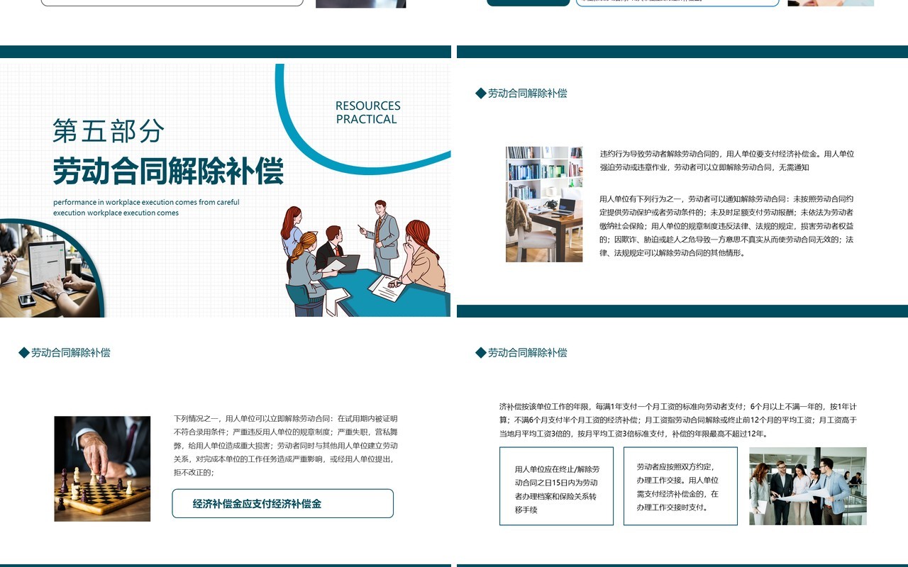 企业人力资源实用劳动法动态PPT模板