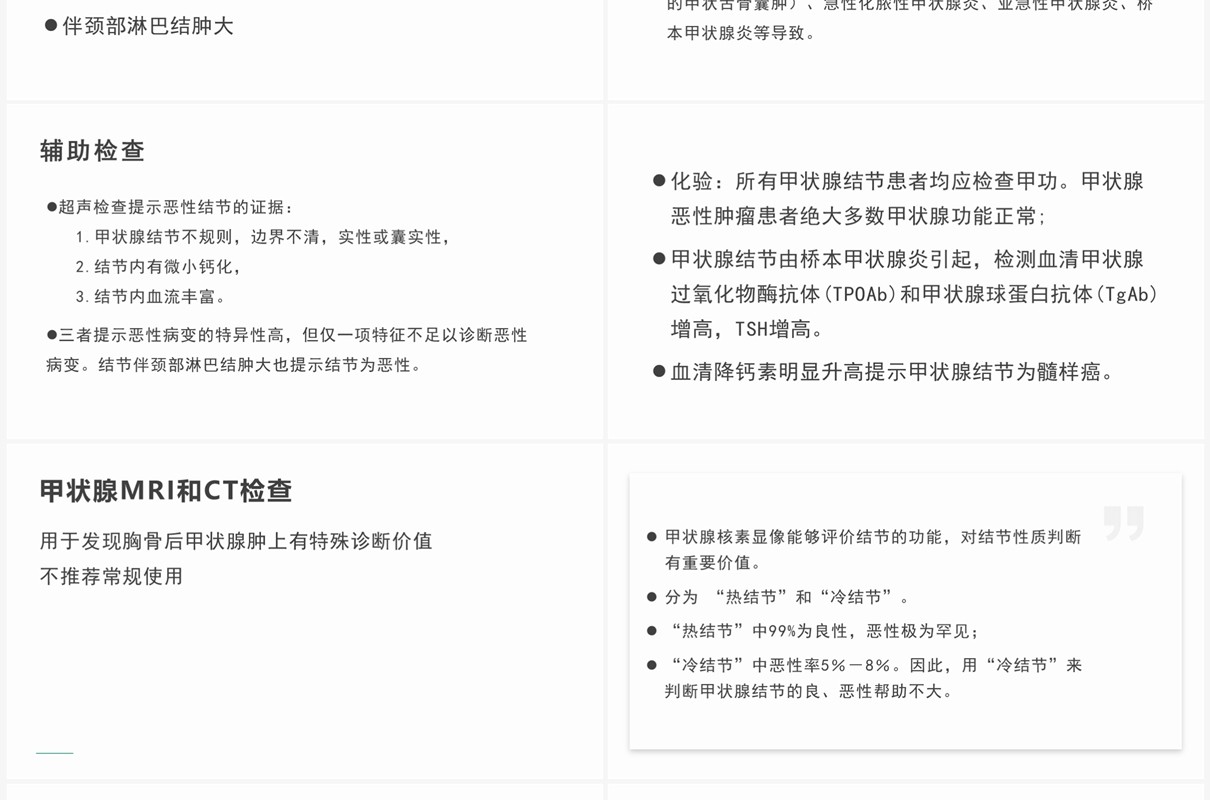 蓝色甲状腺结节宣传介绍PPT模板