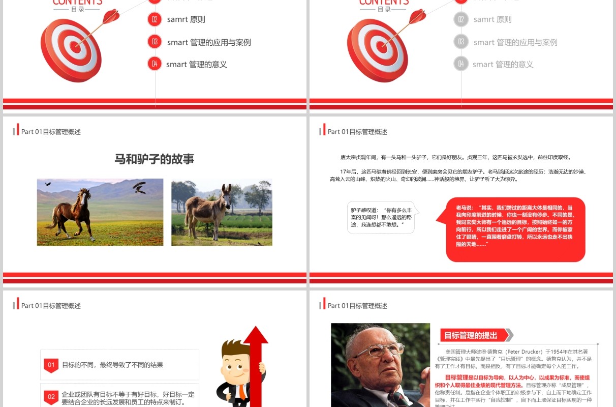 大气简约商务风目标计划管理Smart原则企业培训ppt模板
