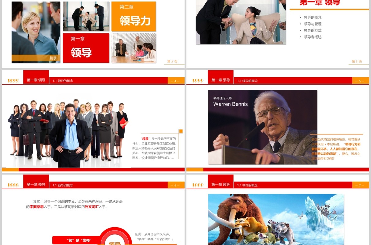 简约领导管理与领导力培训课件PPT模板