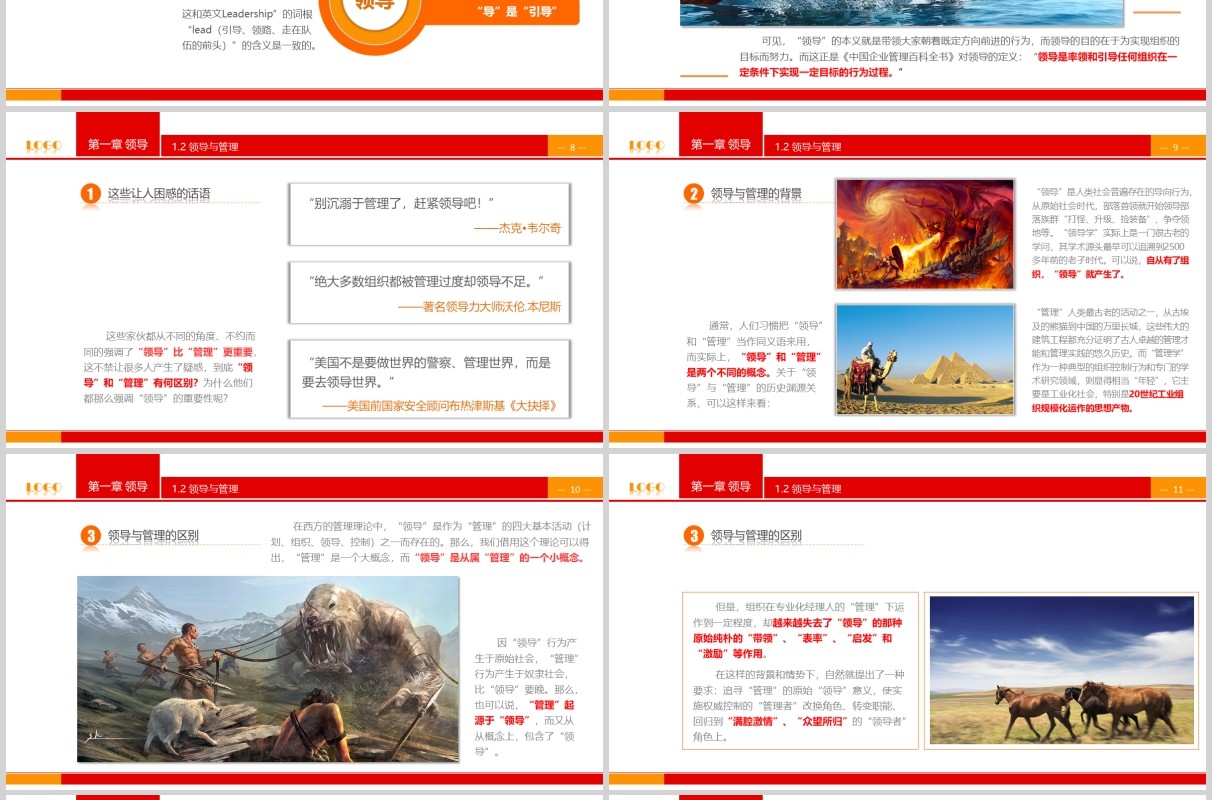 简约领导管理与领导力培训课件PPT模板