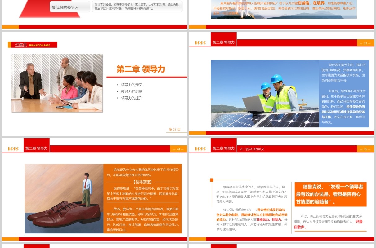 简约领导管理与领导力培训课件PPT模板