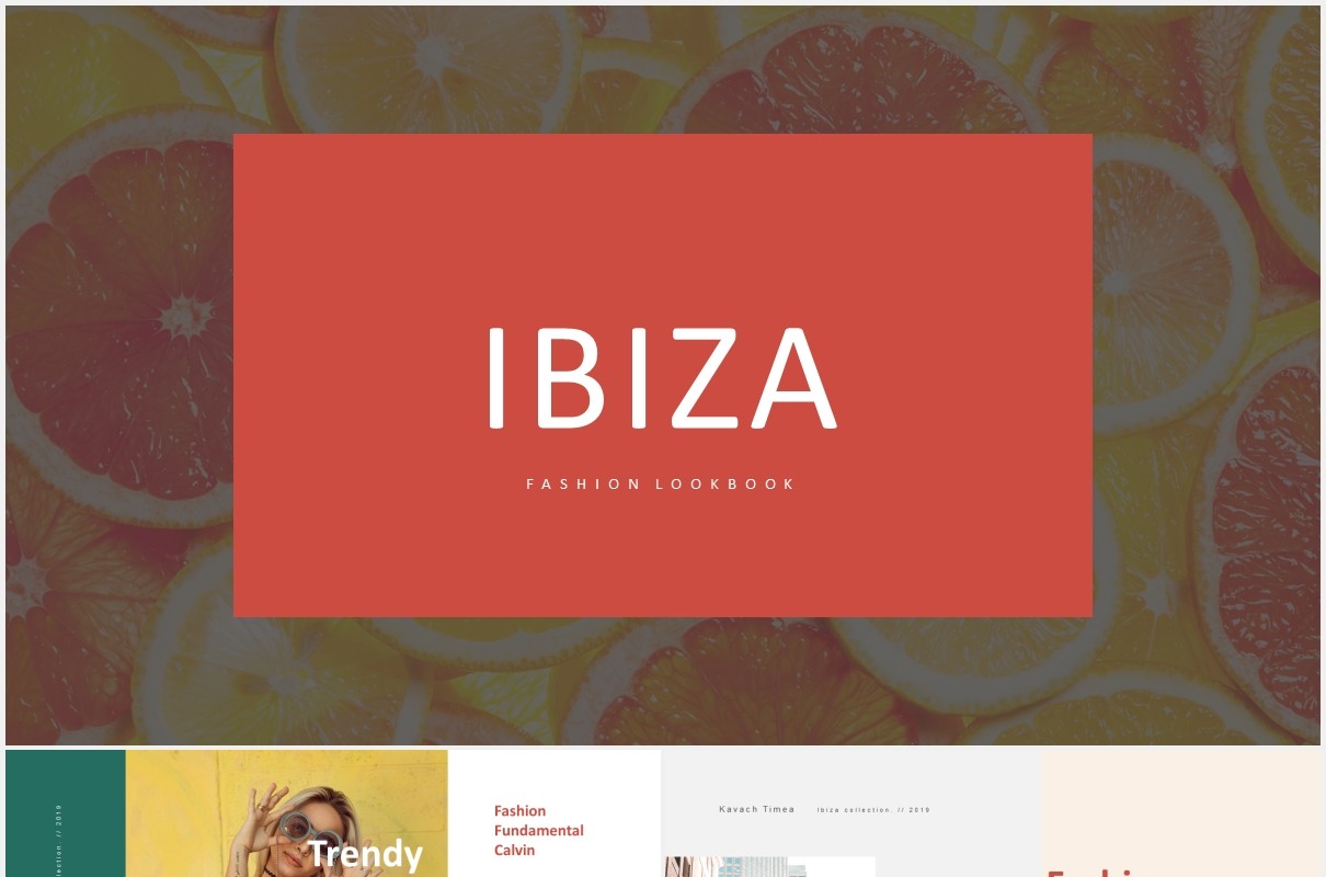 时尚优雅模特摄影展示PPT模板IBIZA - Stylish & Elegant Powerpoint Template