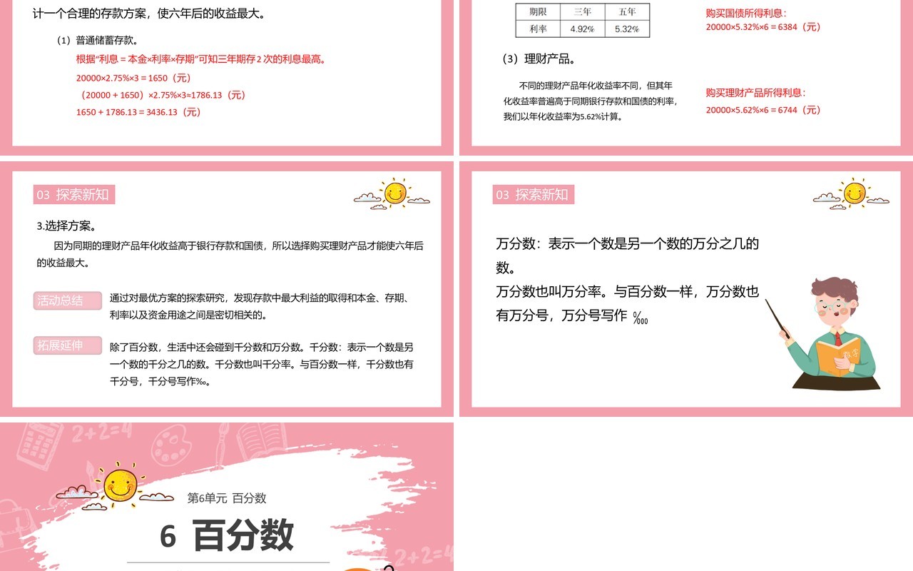 部编版六年级数学上册百分数课件PPT模板