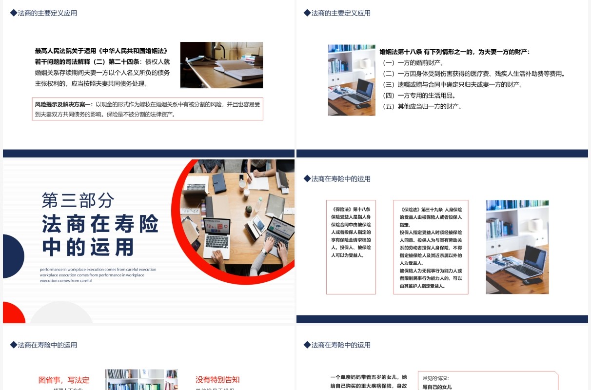 法商让保险销售更简单动态PPT模板