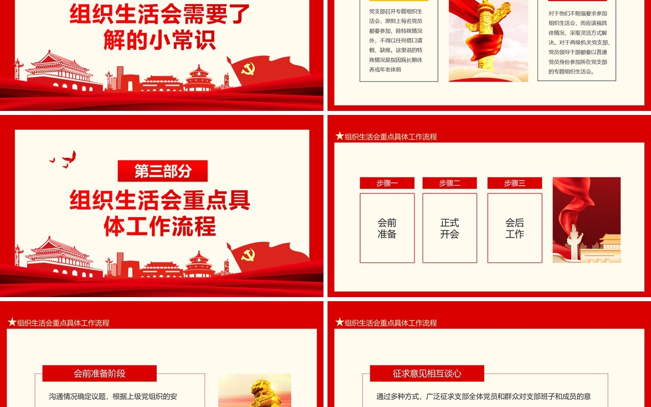 如何组织开展好专题组织生活会动态PPT模板