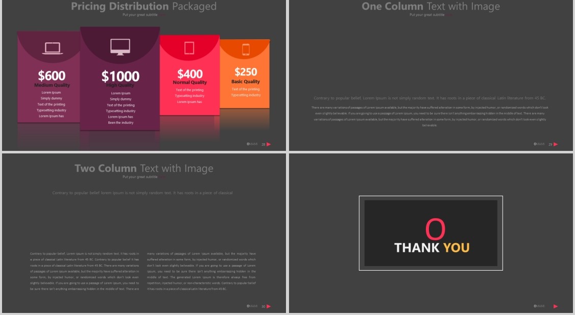 时尚市场计划PPT版式设计模板Omami - Powerpoint Template