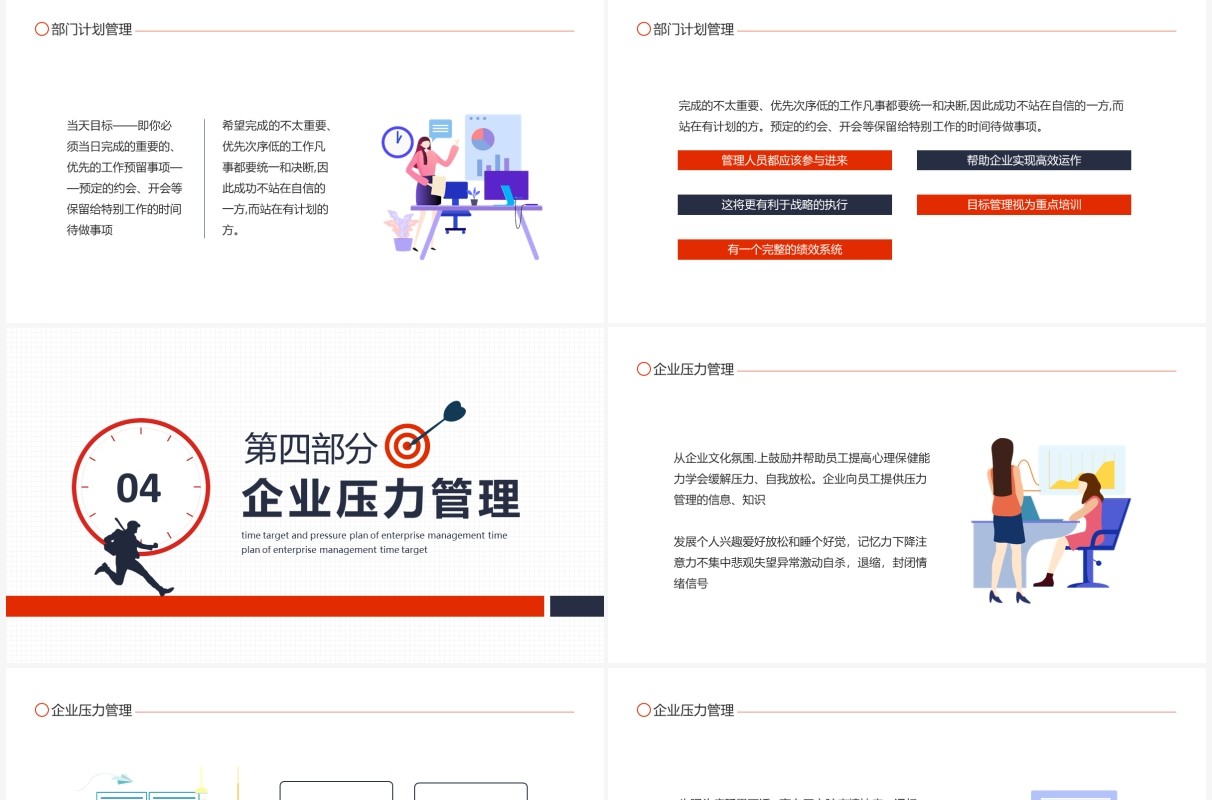 企业管理时间目标与压力计划培训动态PPT模板