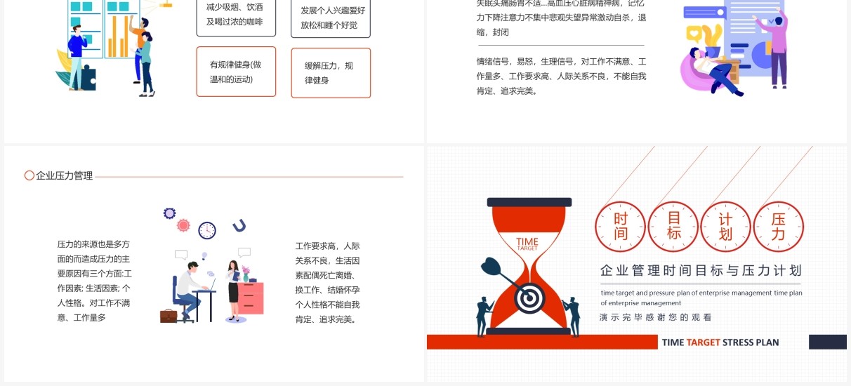 企业管理时间目标与压力计划培训动态PPT模板