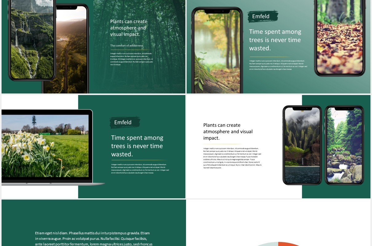 绿色户外旅游PPT模板emfeld powerpoint template