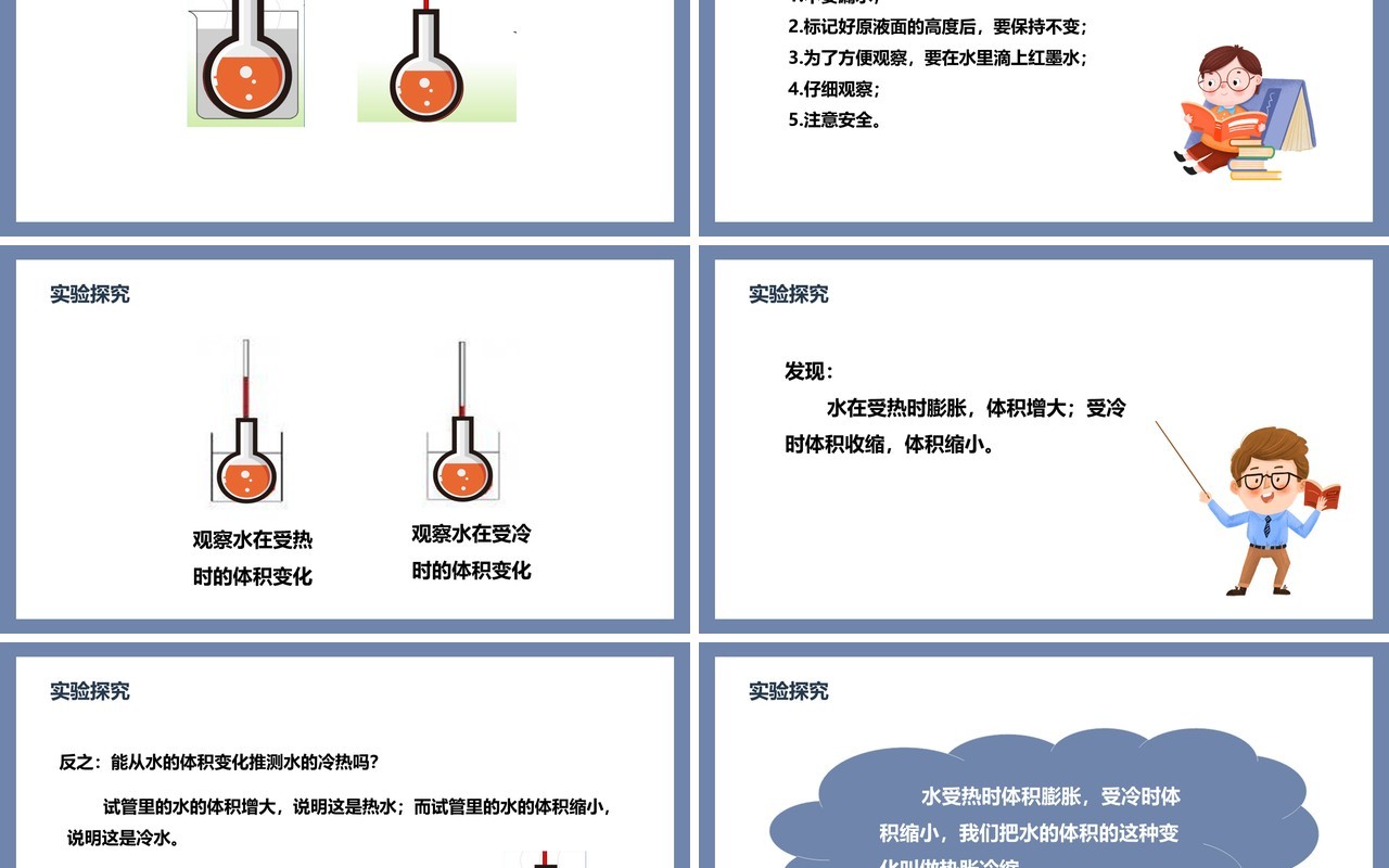 教科版五年级科学下册液体的热胀冷缩课件PPT模板