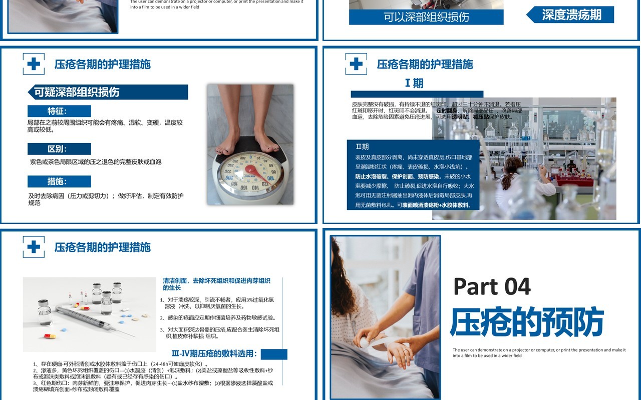 简约医药医疗压疮护理知识培训PPT模板