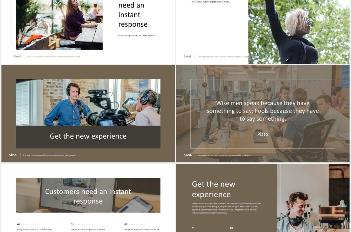 数字代理公司宣传介绍PPT模板sked elegant digital agency powerpoint template
