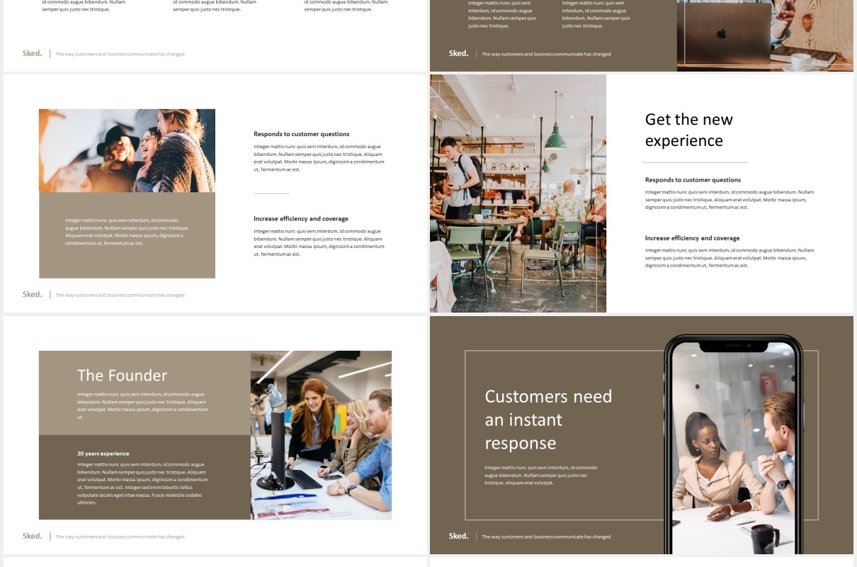 数字代理公司宣传介绍PPT模板sked elegant digital agency powerpoint template