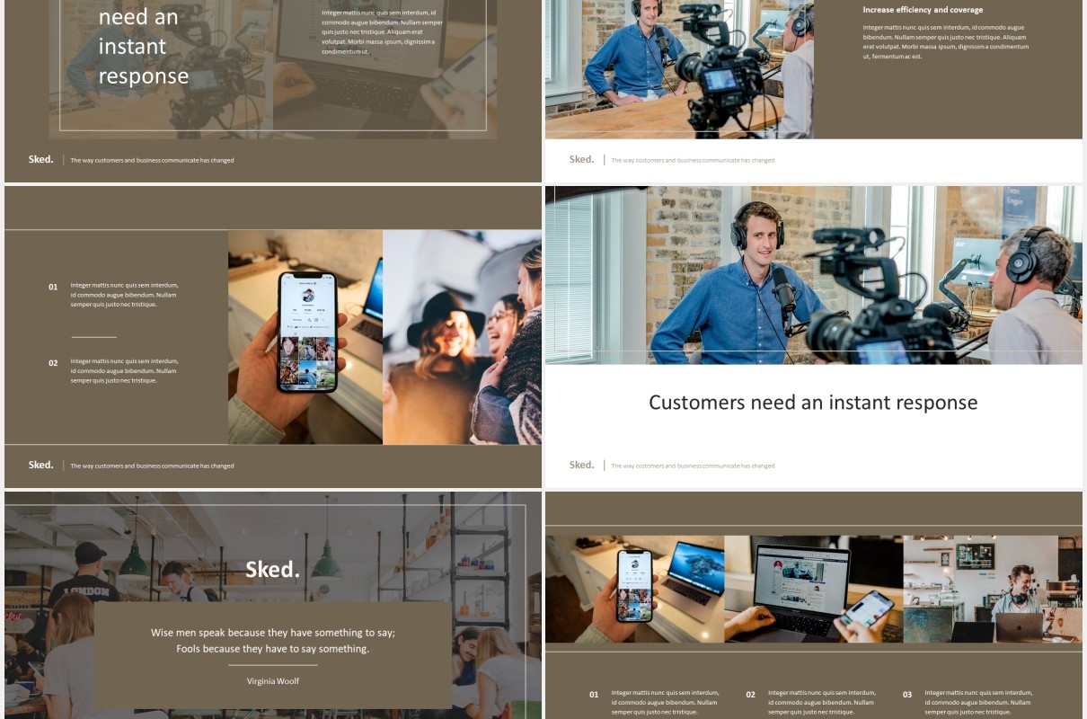 数字代理公司宣传介绍PPT模板sked elegant digital agency powerpoint template