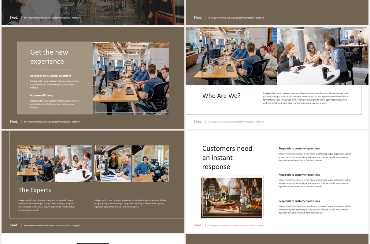 数字代理公司宣传介绍PPT模板sked elegant digital agency powerpoint template