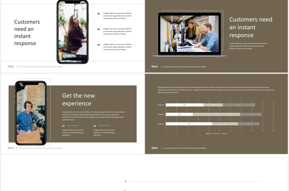 数字代理公司宣传介绍PPT模板sked elegant digital agency powerpoint template