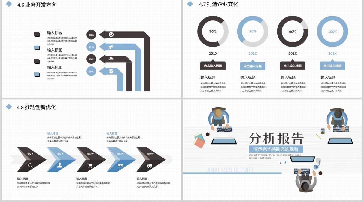 企业经营分析工作报告PPT模板