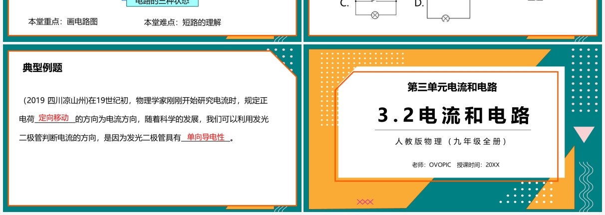 部编版九年级物理全册电流和电路课件PPT模板