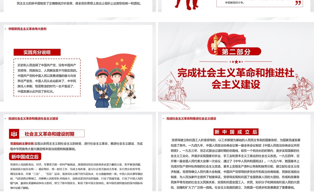 党的百年奋斗成就和历史经验的决议PPT模板