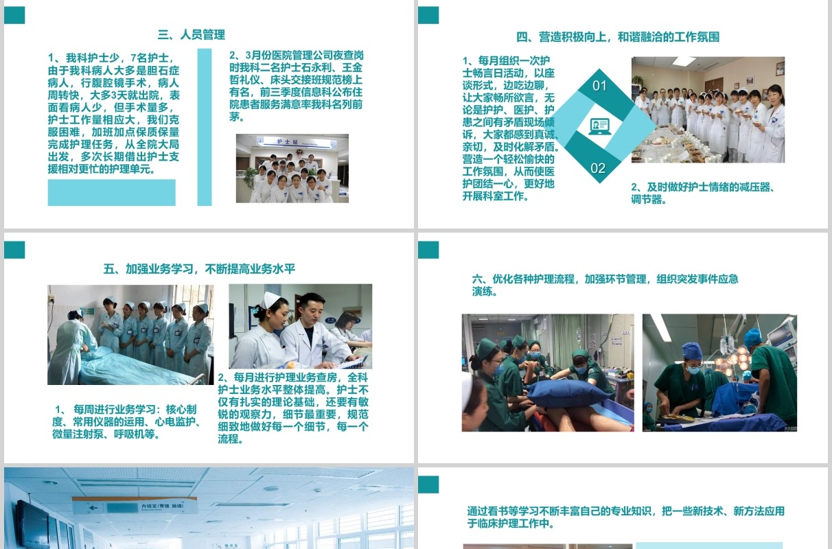 医院专用护士长述职报告PPT模板