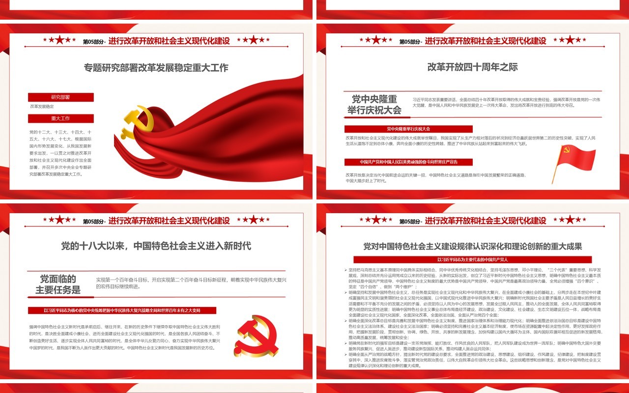 中国共产党第三个历史决议PPT模板
