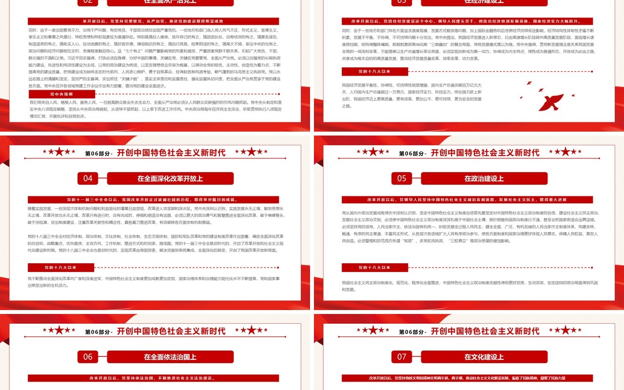 中国共产党第三个历史决议PPT模板