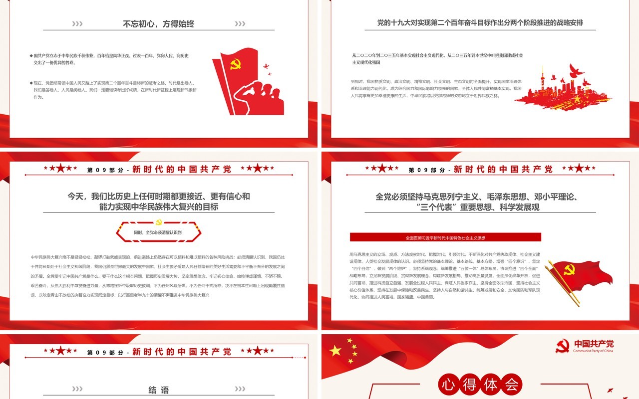 中国共产党第三个历史决议PPT模板