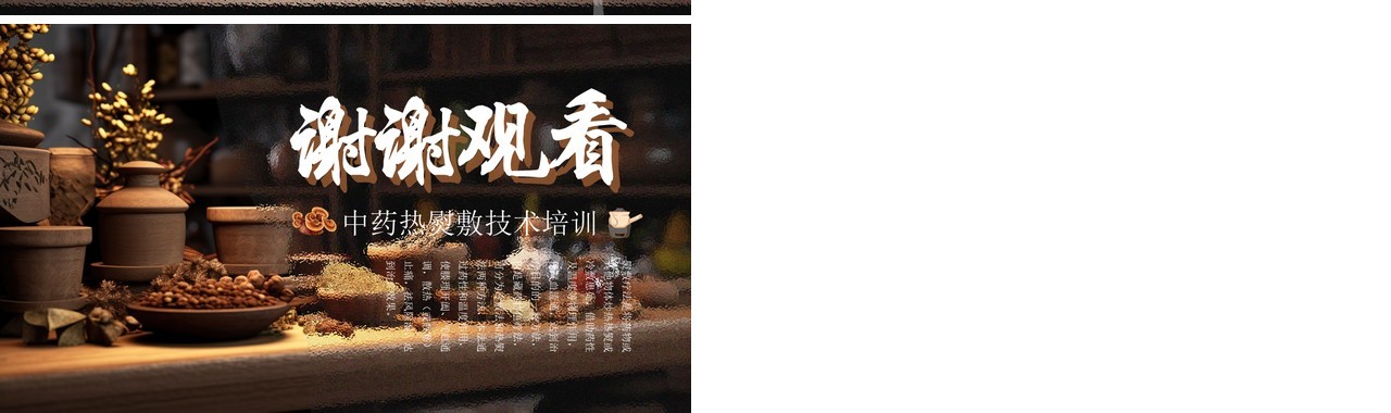 棕色中国风中药热熨敷技术PPT模板