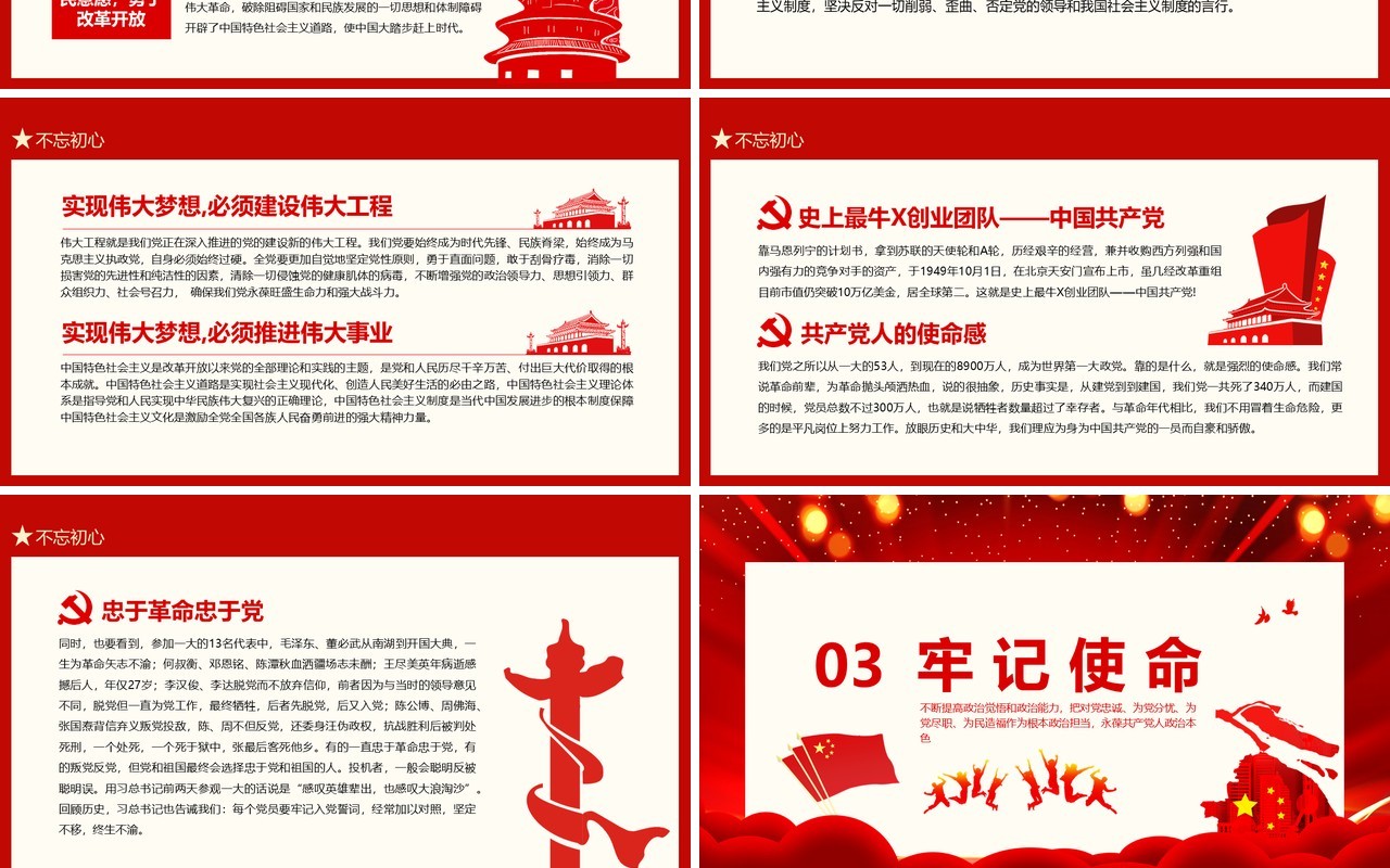 做好自己与时代同行青年大学习第二期十九大精神学习心得党政风动态PPT模板