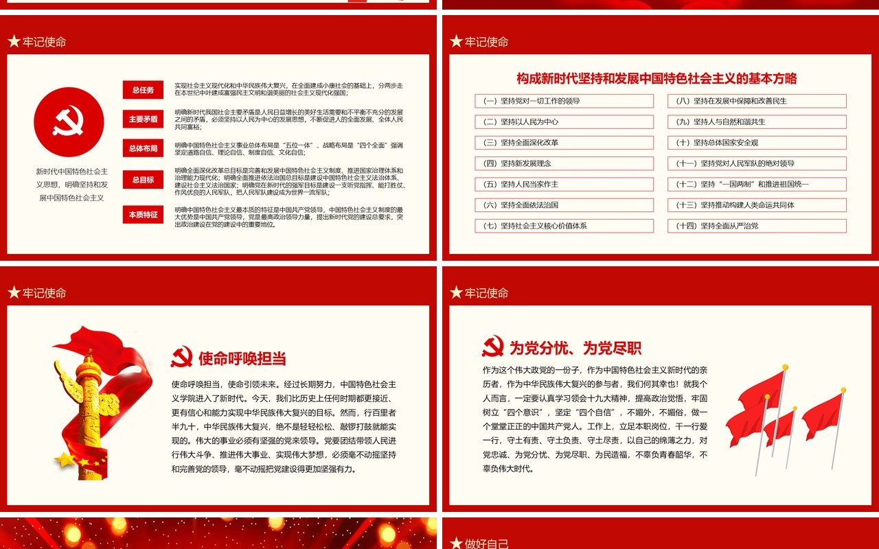 做好自己与时代同行青年大学习第二期十九大精神学习心得党政风动态PPT模板