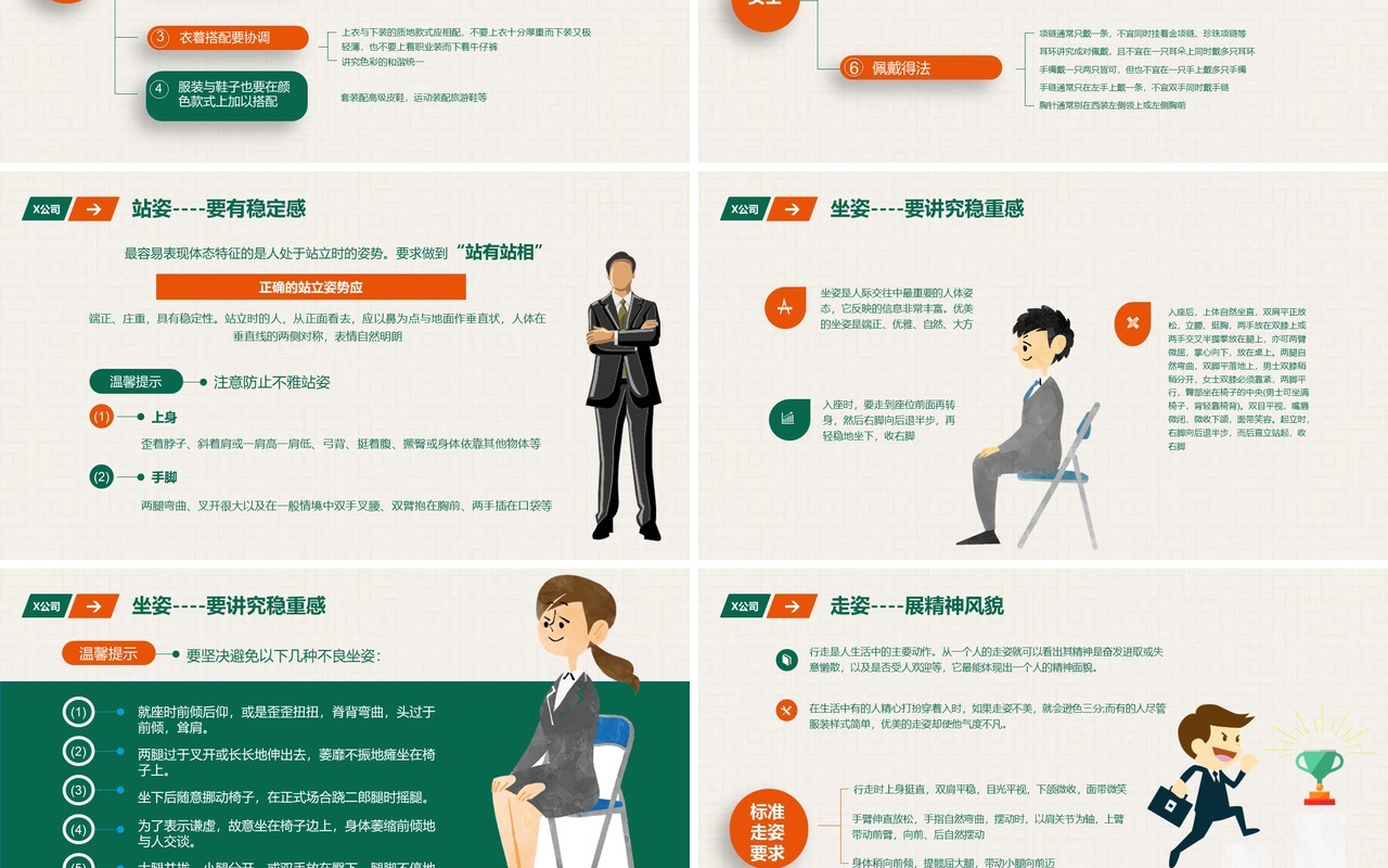 绿色公司职场商务礼仪培训课件PPT模板