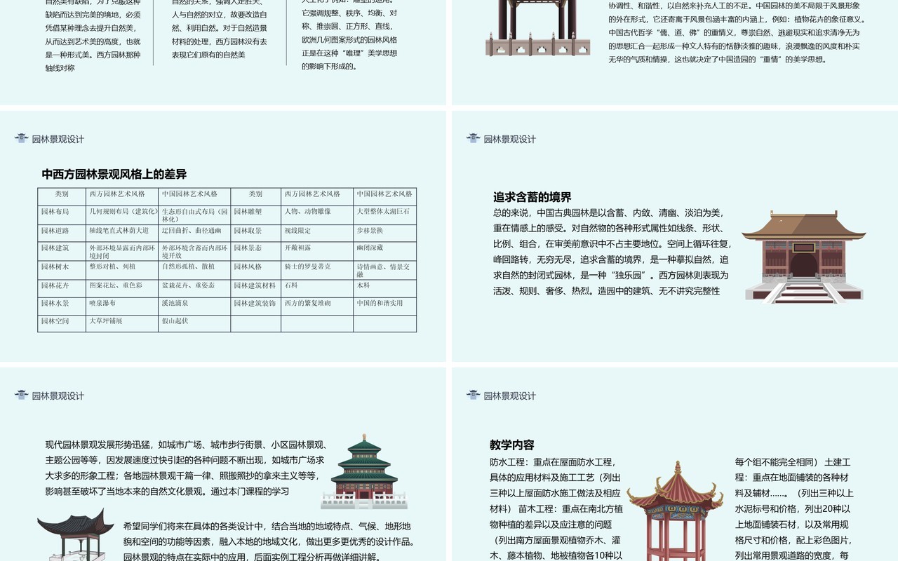 中国风园林景观设计动态PPT模板