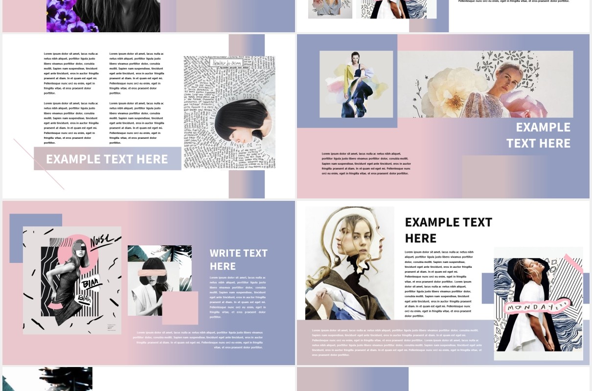简约现代时尚作品展示PPT模板Minimal Modern Powerpoint