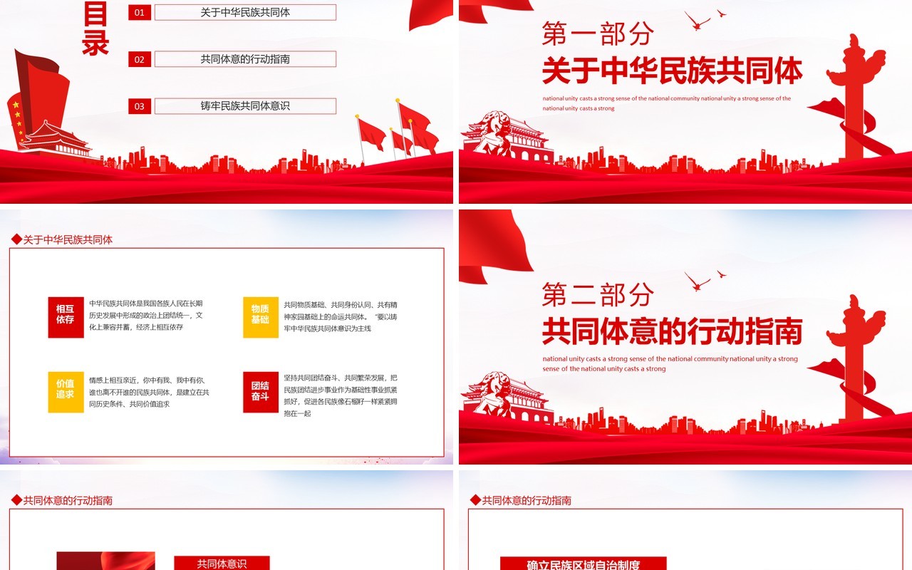 民族团结铸牢中华民族共同体意识动态PPT模板