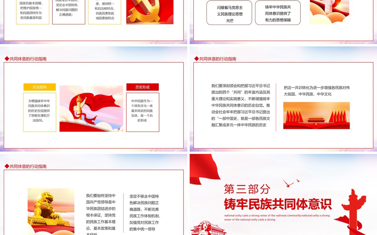 民族团结铸牢中华民族共同体意识动态PPT模板