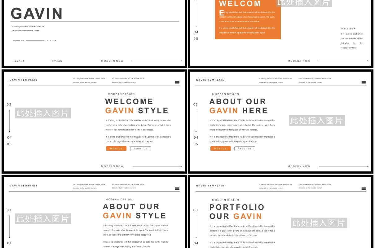 简约高端大气欧美工作计划报告PPT模板Gavin - Powerpoint Template