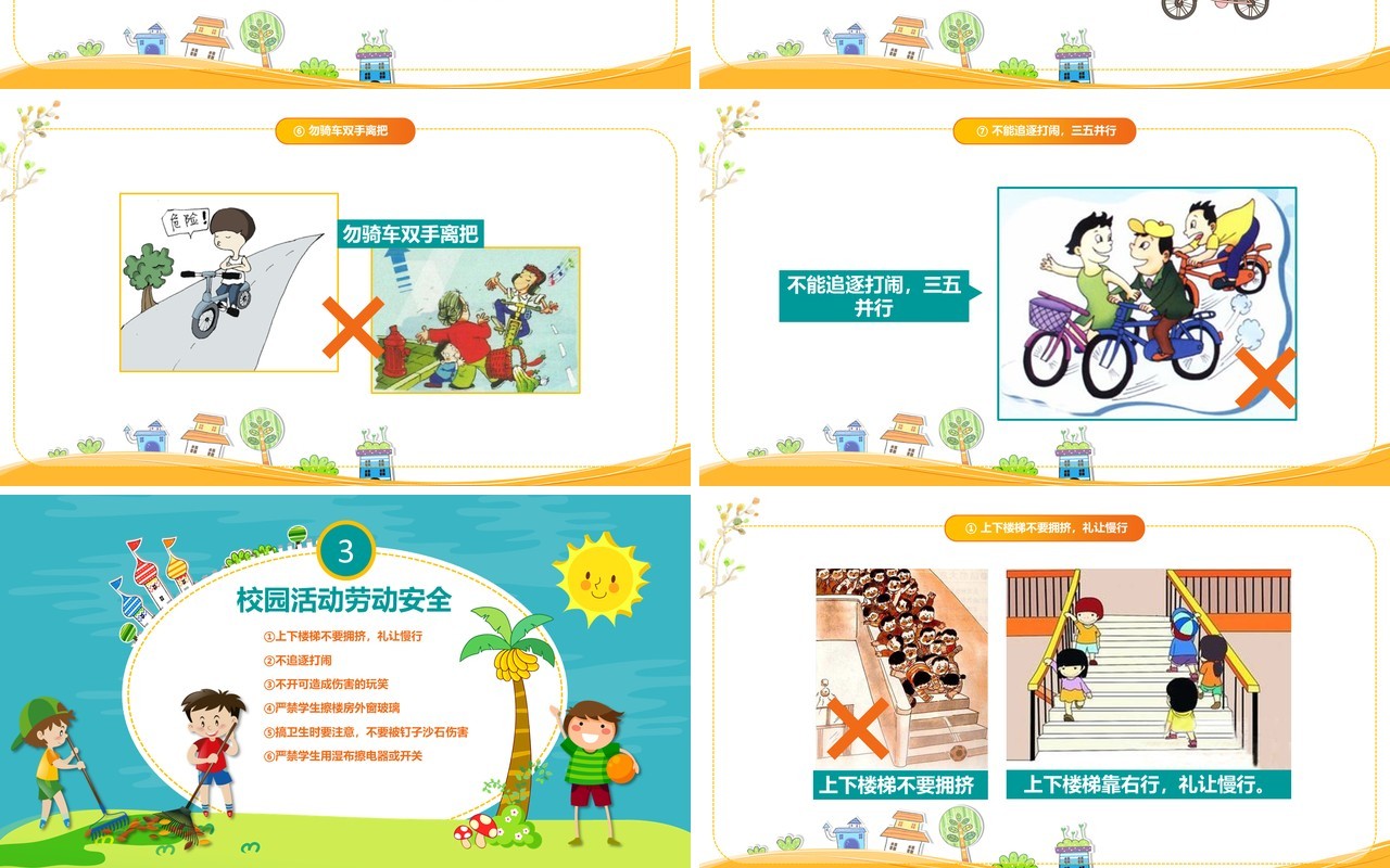 校园学生交通安全教育培训PPT模板