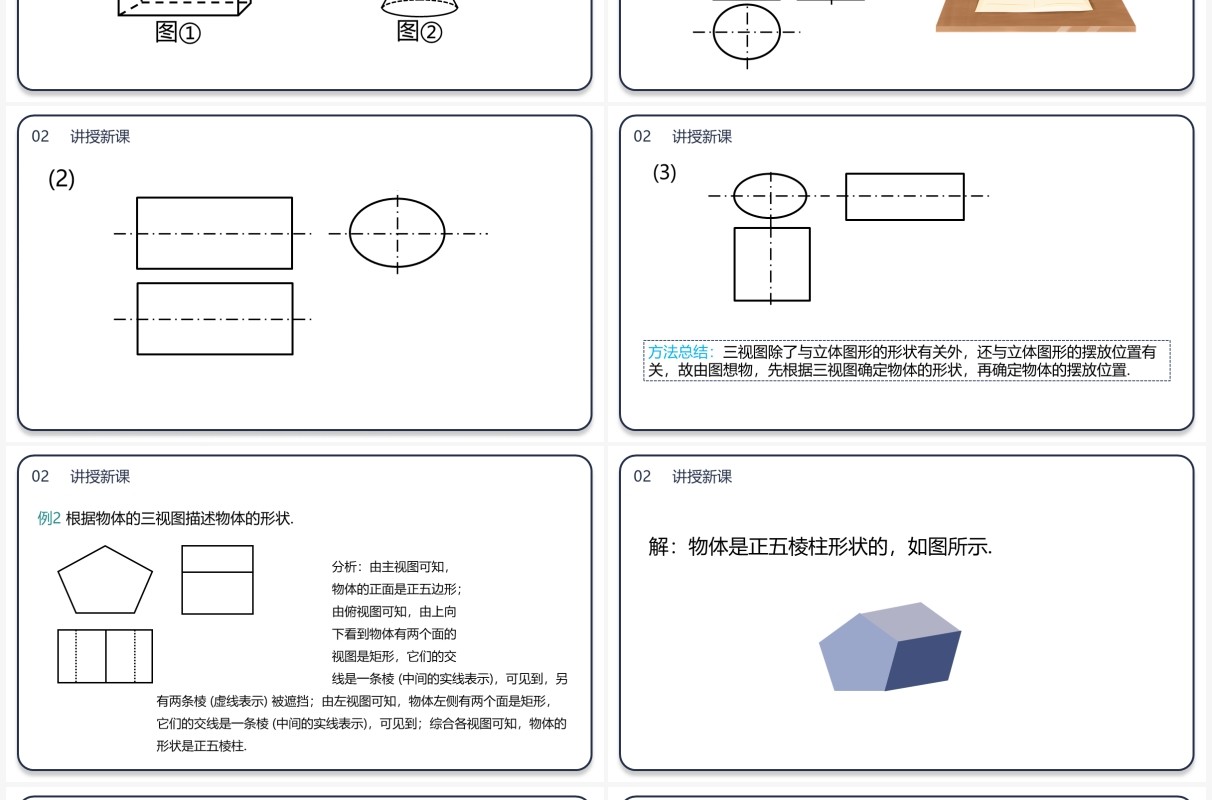 部编版九年级数学下册由三视图确定几何体课件PPT模板