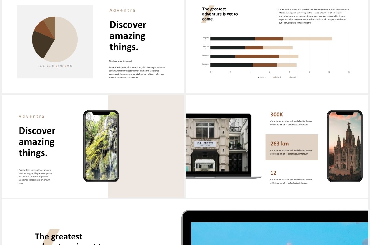 户外探险旅行旅游PPT模板adventra travel adventure powerpoint template